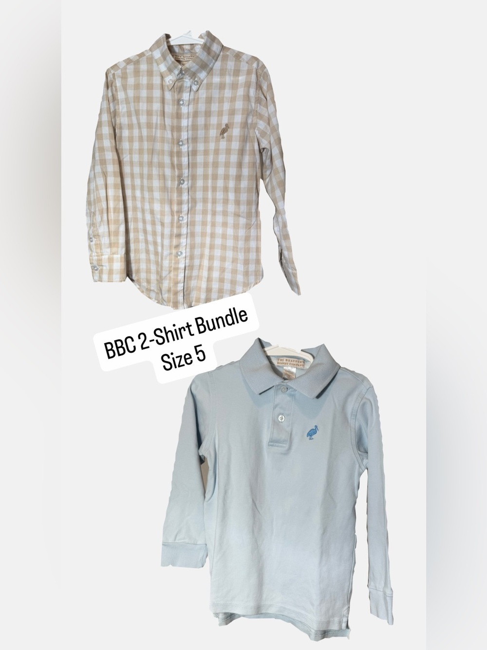 The Beaufort Bonnet Company Boys Bundle of 2 Long Sleeve Shirts Size 5